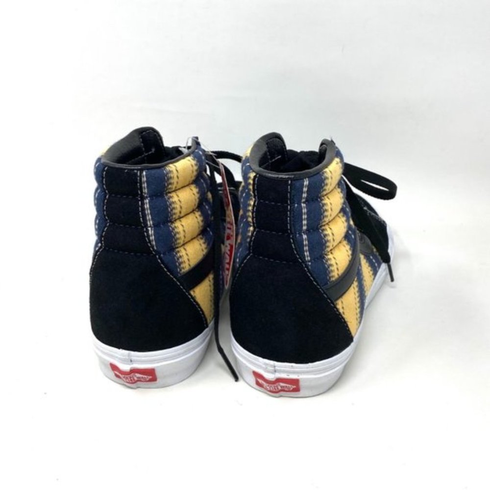 💖MEGA SALE💖VANS SK8-HI Denim Men's Stripes s Black Suede Canvas VN0A4BV6TRM - Picture 7 of 10